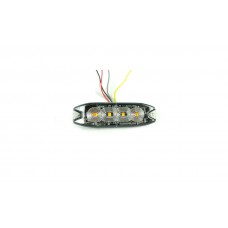 Villogólámpa kiegészítő vékony 4LED sárga 12-24V 19 funkciós